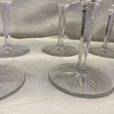 6 crystal champagne glasses