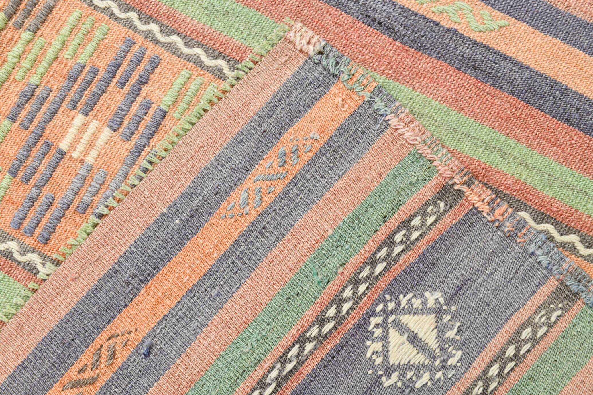 6x9 Modern Vintage Kilim Rug, 180x282Cm