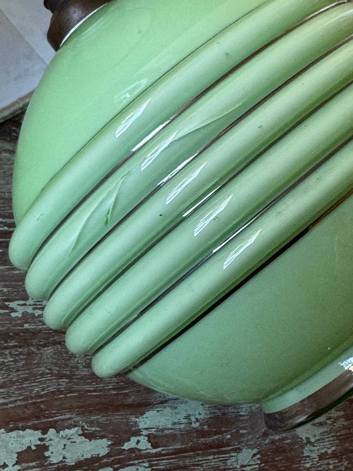 Opaline bedside lamp