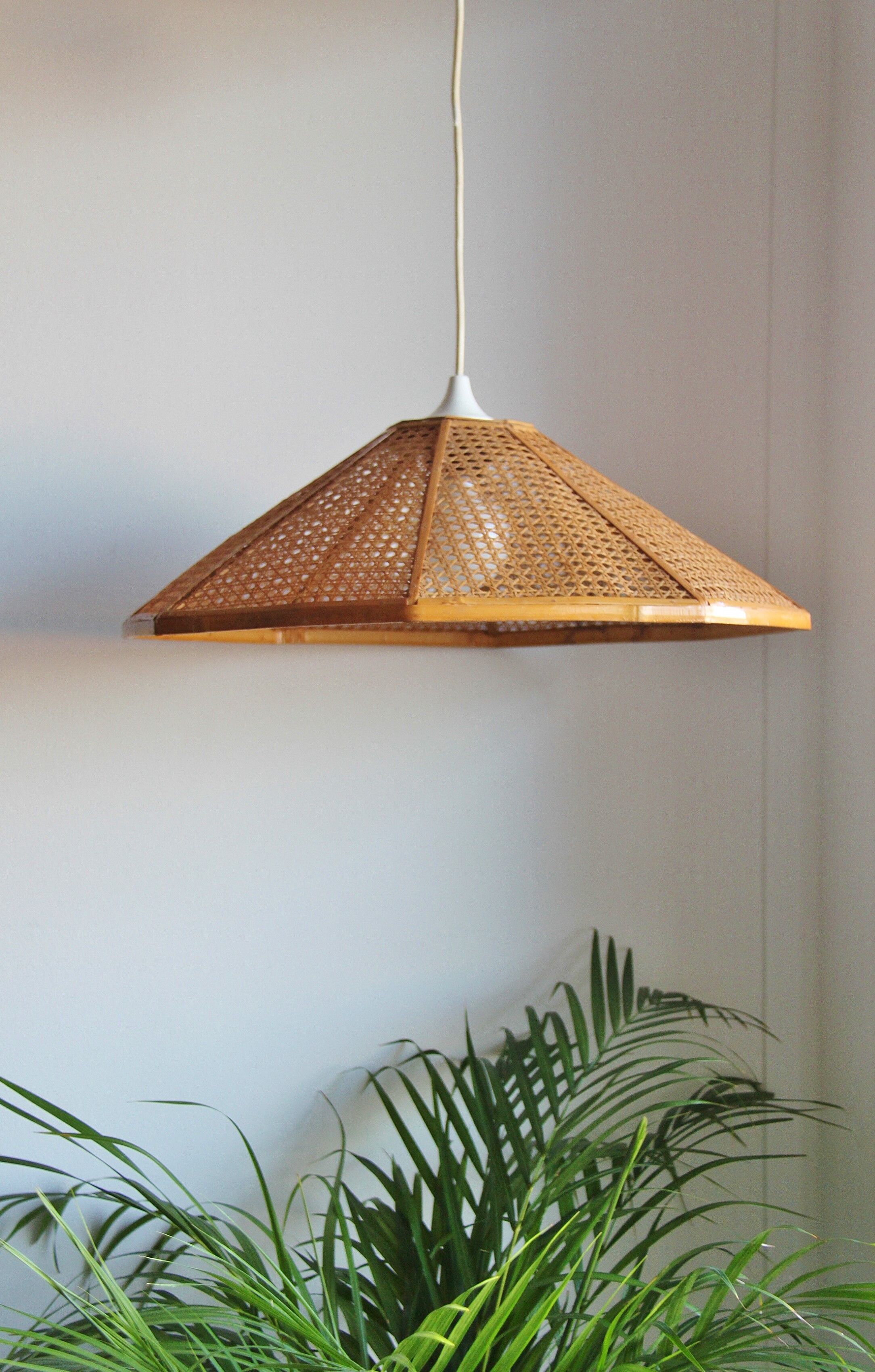 Large chandelier wicker straw canning