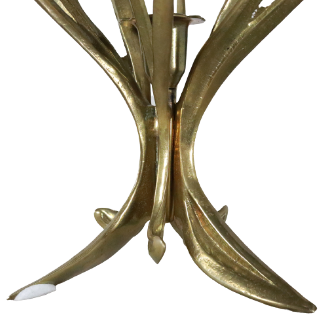 Brass cande holder flowers