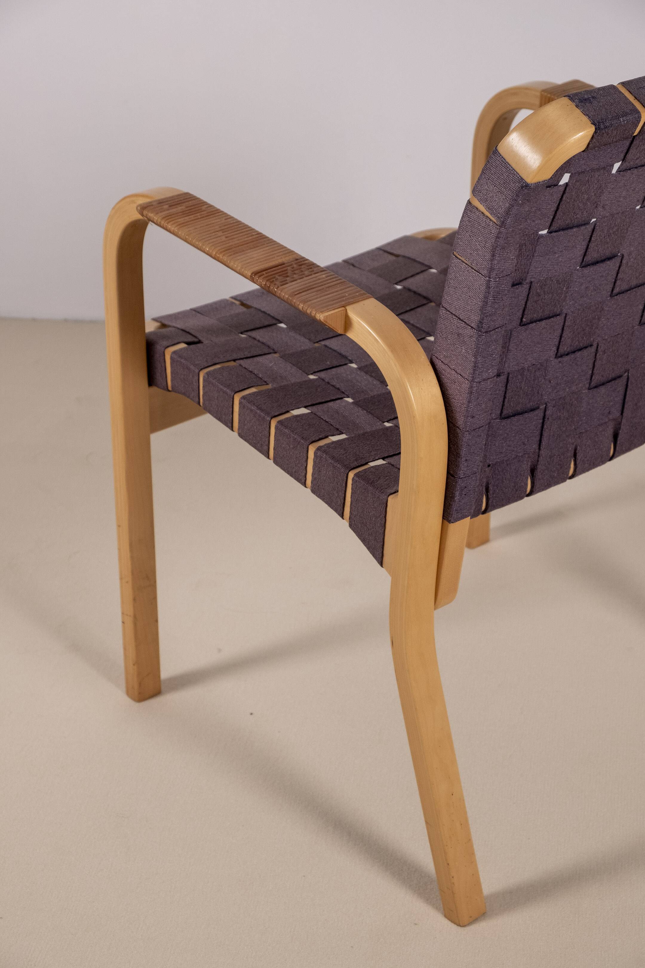 2 fauteuils Alvar Aalto modèle 45, années 1970, Artek Finlande