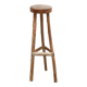 Sellette brutaliste tripode en bois