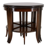 1930s Art Deco Nesting tables in Walnut , Czechoslovakia