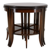 1930s Art Deco Nesting tables in Walnut , Czechoslovakia