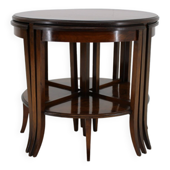 1930s Art Deco Nesting tables in Walnut , Czechoslovakia