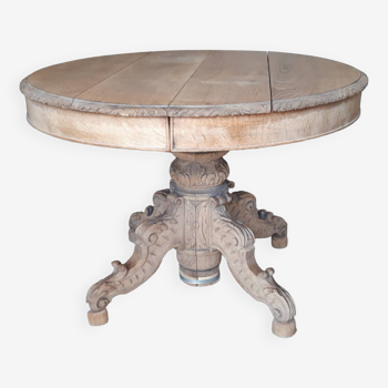 Table en bois ovale avec allonges