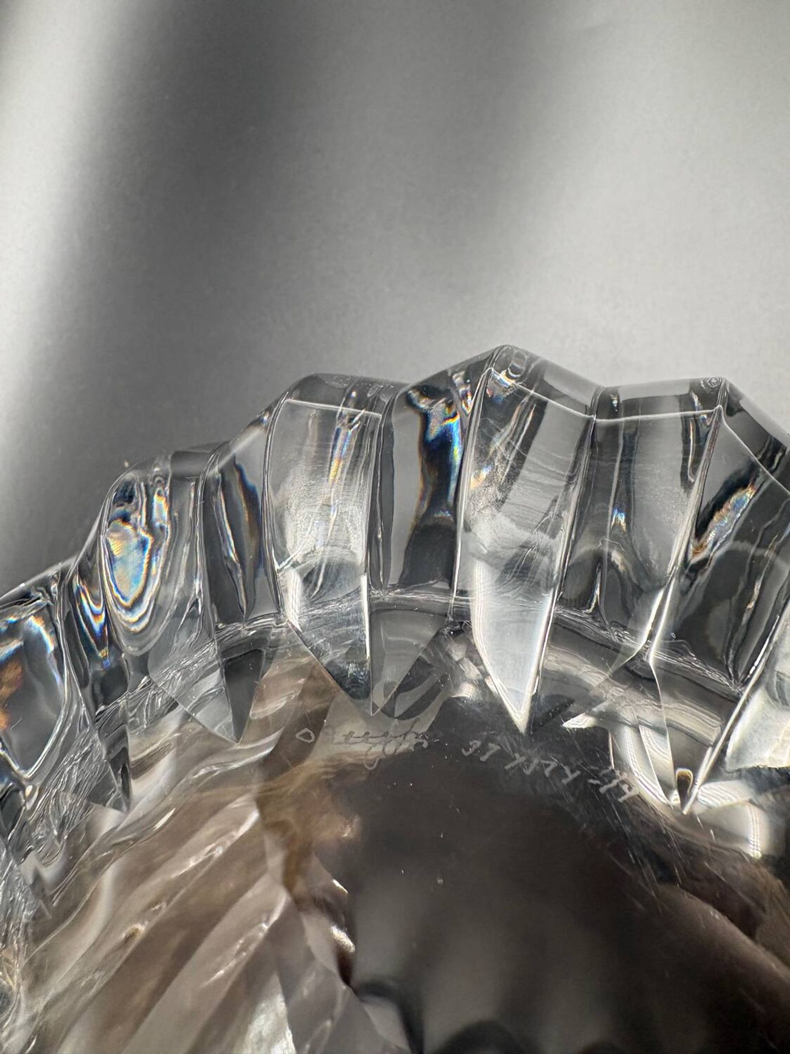 Large Orrefors Crystal fruit bowl / salad bowl, Sweden, 1970