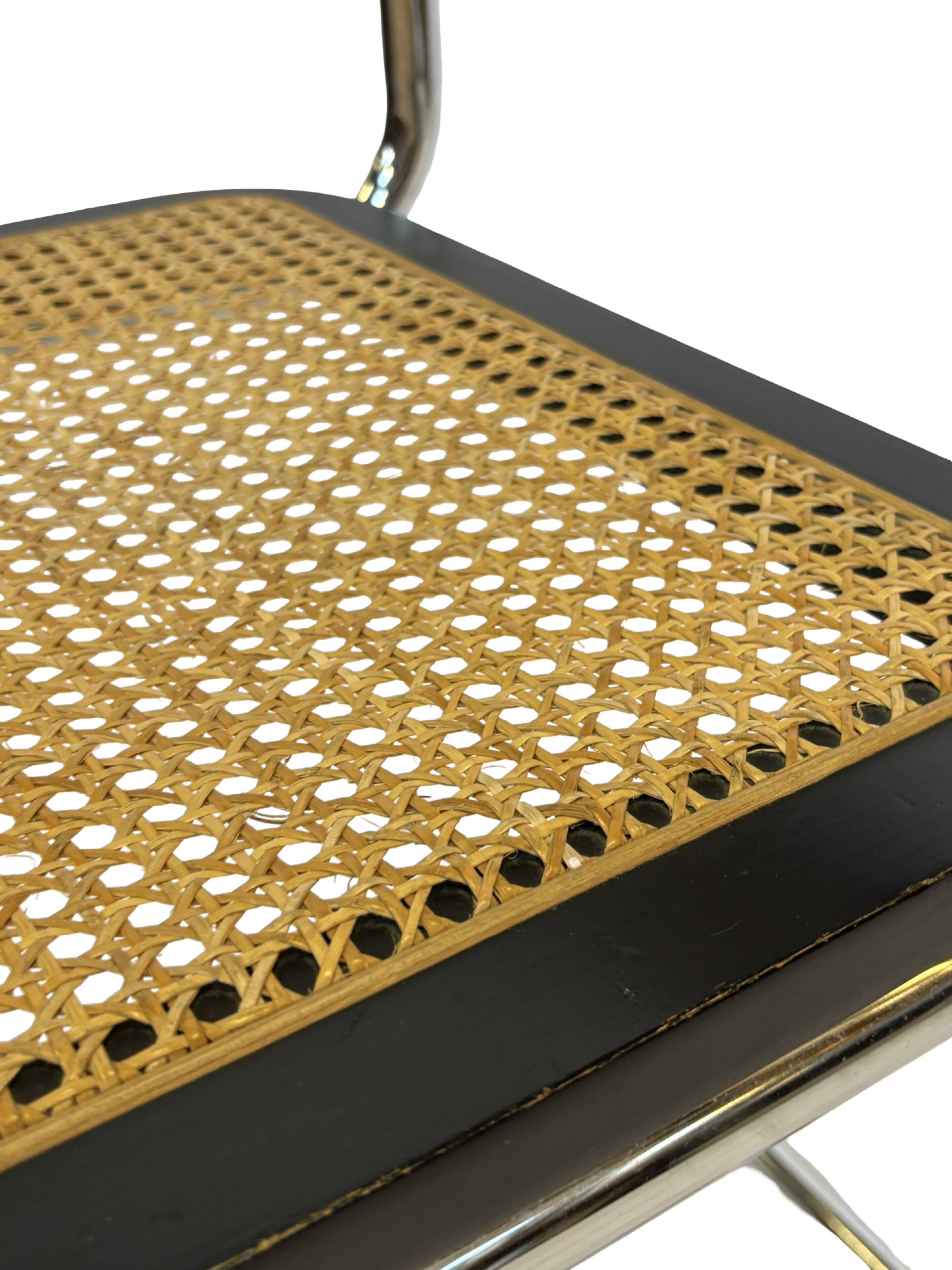 Vintage Cesca chair style b32 model in chrome and black