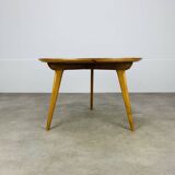Vintage 50s tripod coffee table with compass base, Italian design
