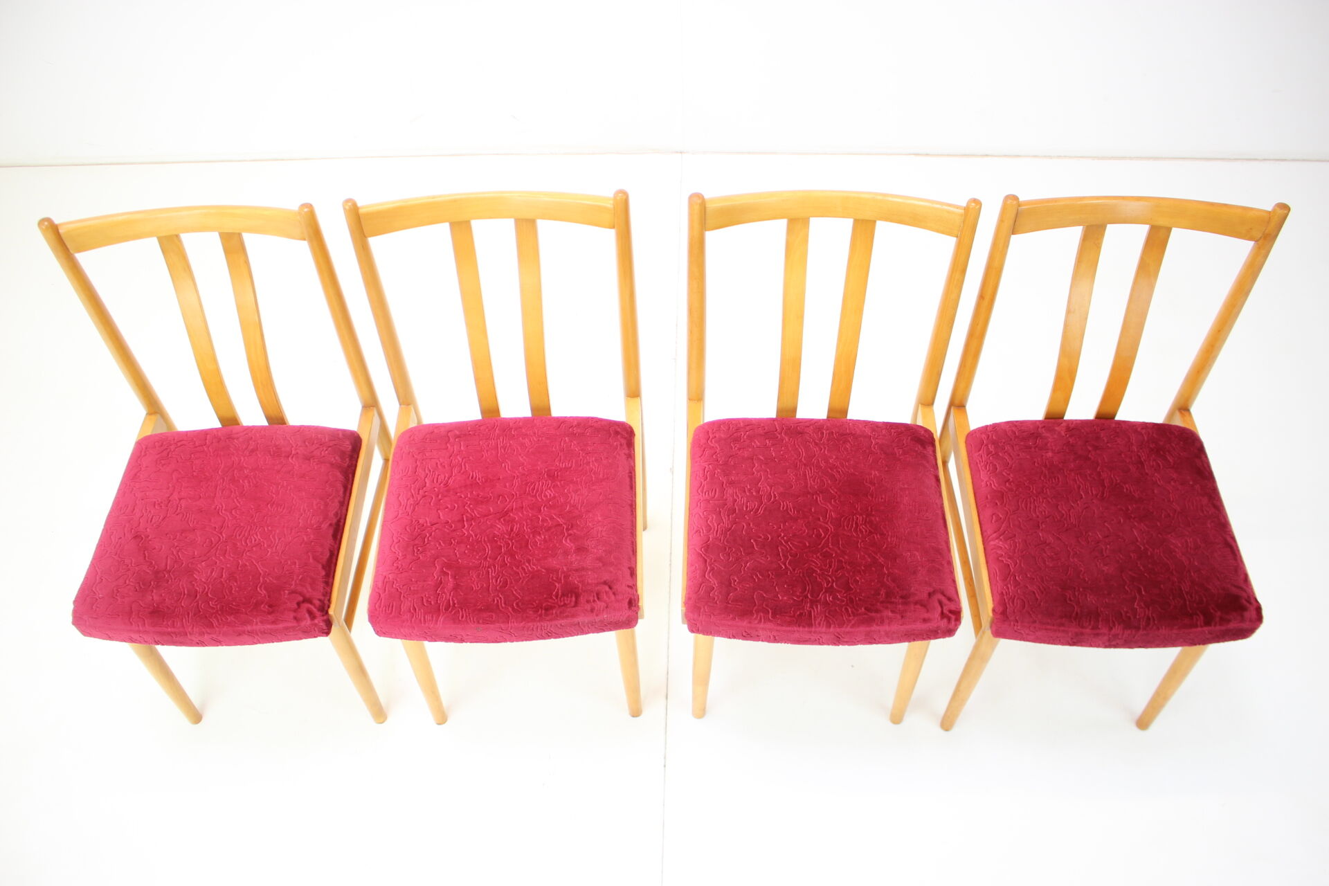 1970s Set of Four Dining Chairs, Czechoslovakia