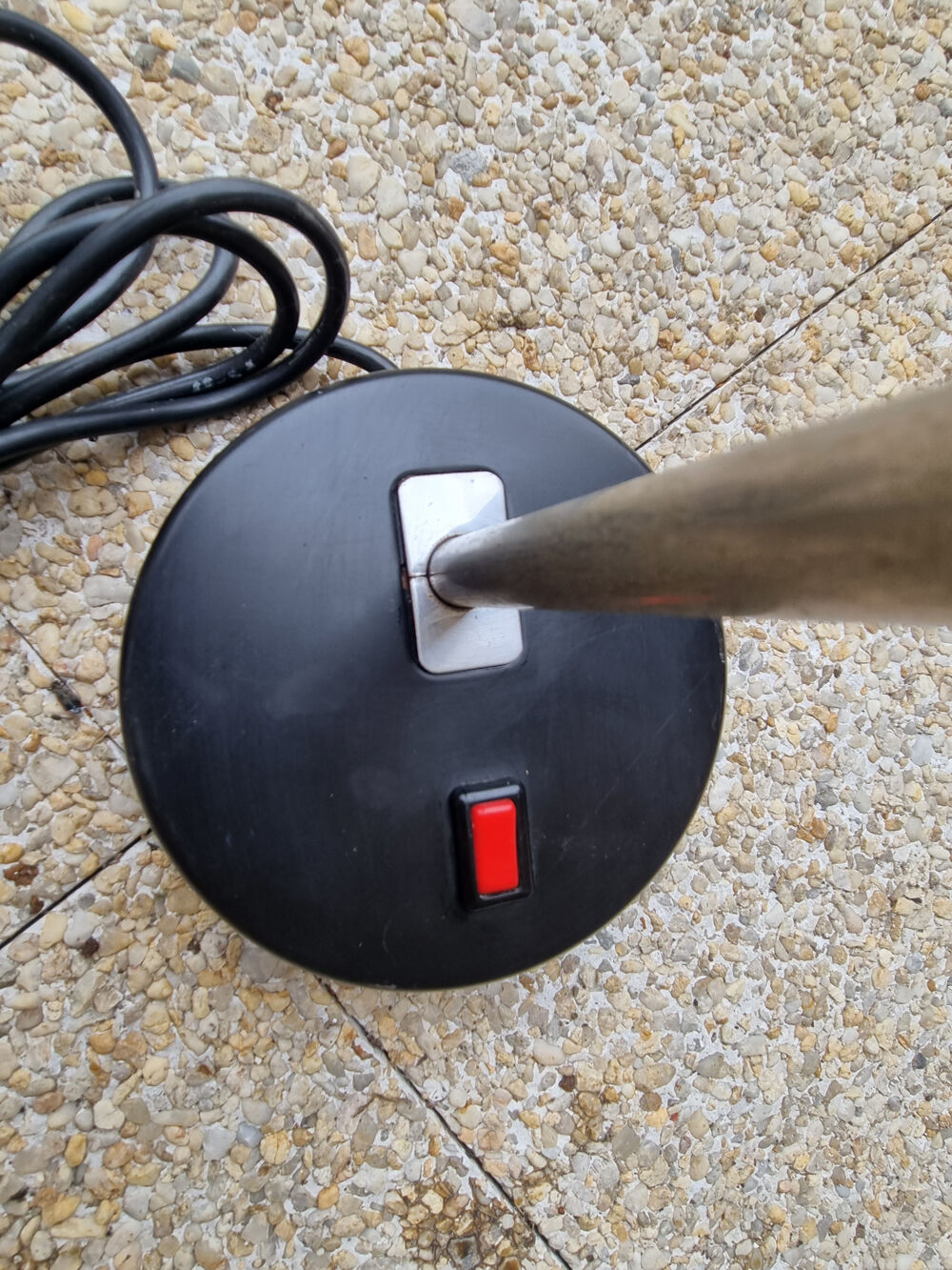 Bauhaus industrial desk lamp, metal, vintage, 50s