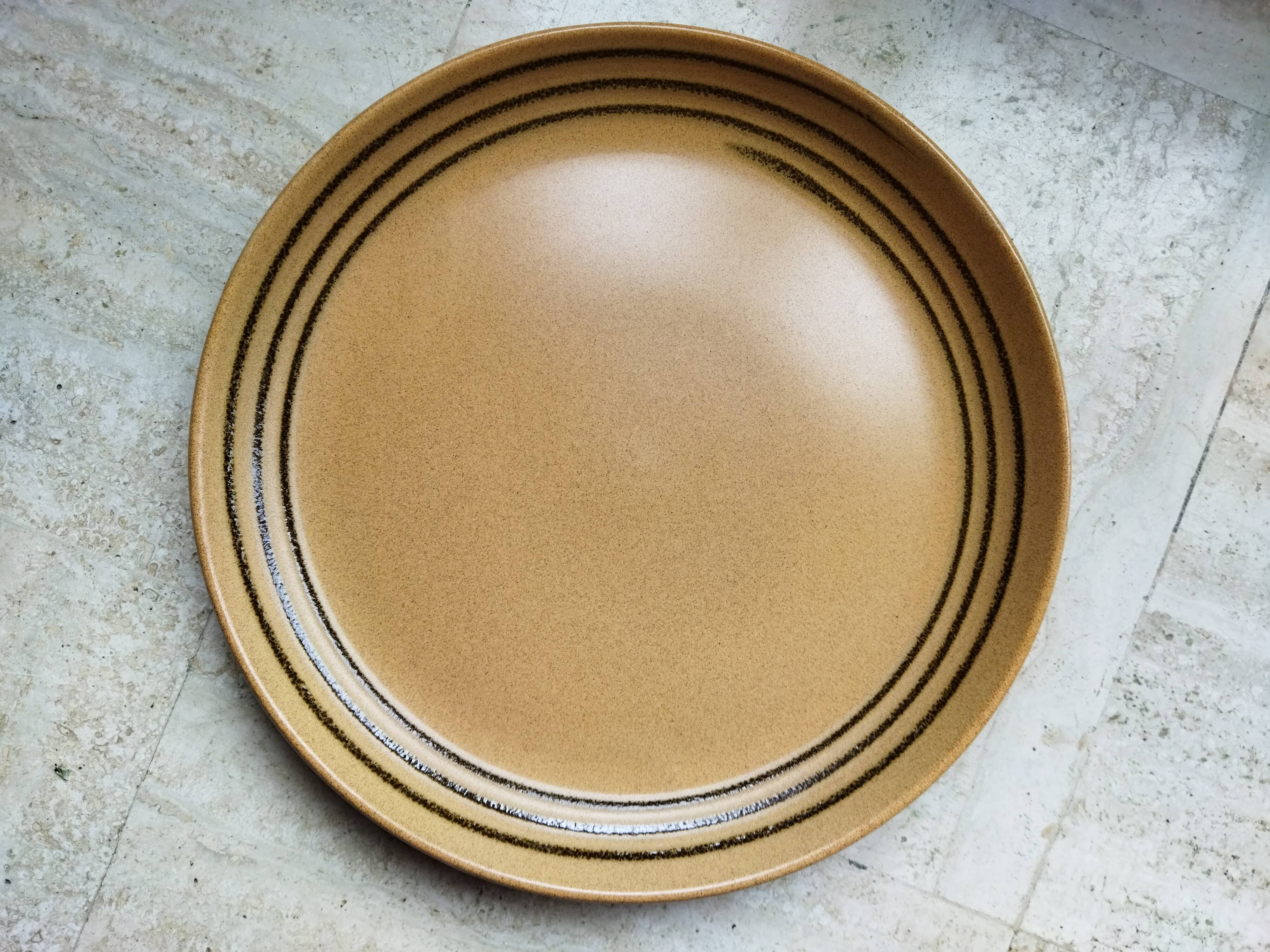Sarreguemines round dish "Chaumière"