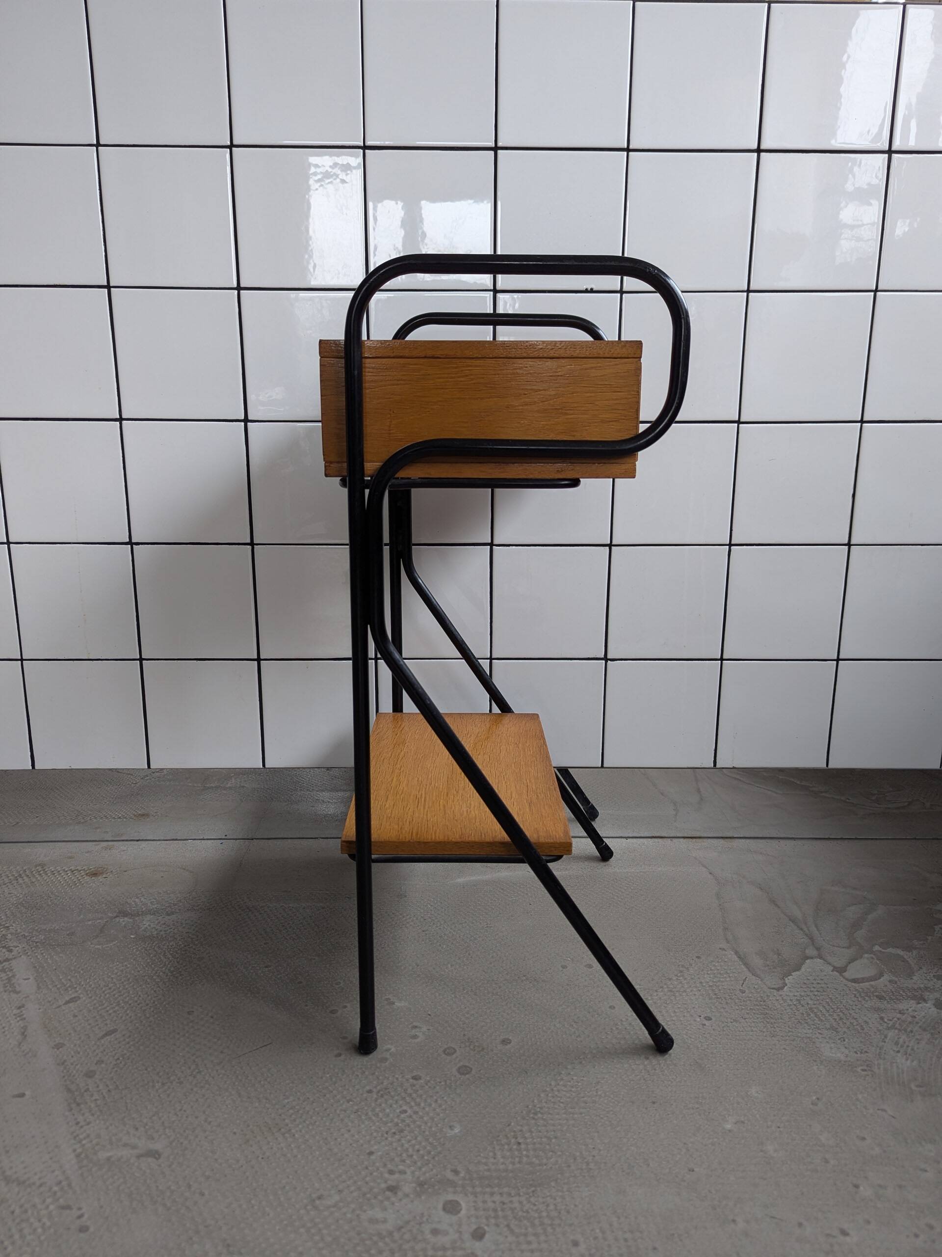 50s bedside table in J.Hitier style