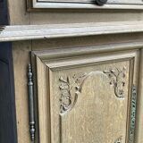 Sideboard 4 doors of the eighteenth in raw oak