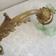 Bronze wall lamp with green tulip