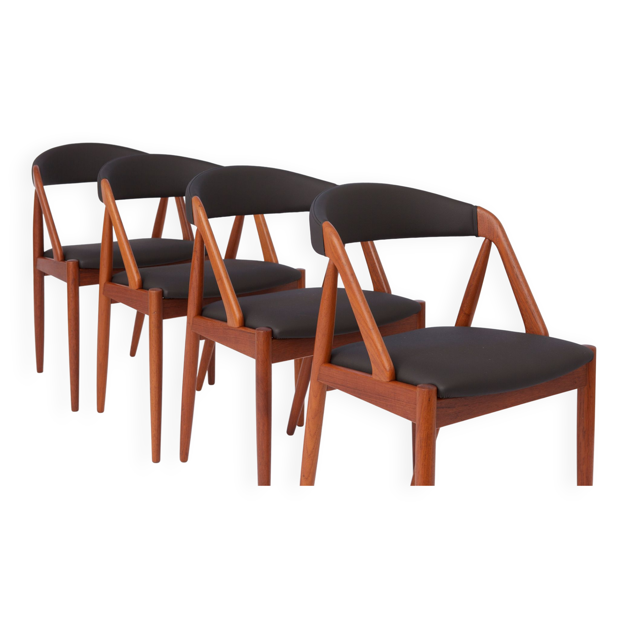 Set of 4 Kai Kristiansen model 31 chairs danish 1960s