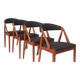 Set of 4 Kai Kristiansen model 31 chairs danish 1960s
