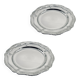 Two small stainless steel dishes