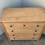 Parisian art deco chest of drawers raw wood