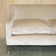 Canapé et repose-pieds en tissu, faits main en Angleterre