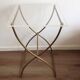 Table d'appoint laiton et plexiglass vintage