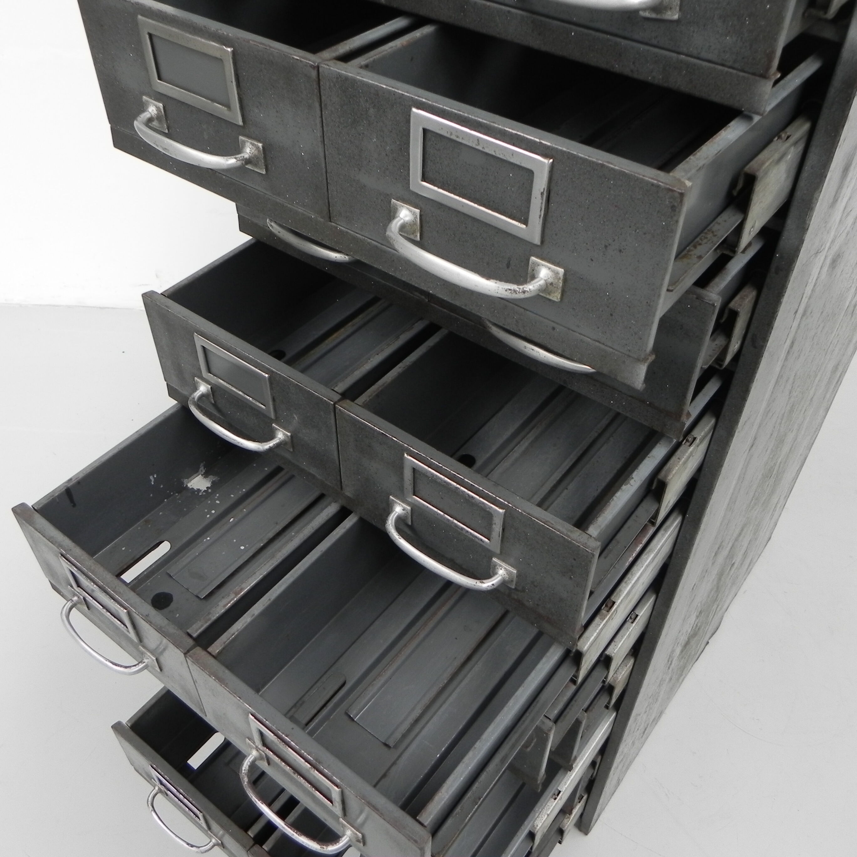 Industrial Steel Chest of Drawers with 20 Drawers