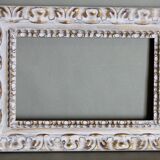 Exclusive carved wooden frame. stripped vintage frame.