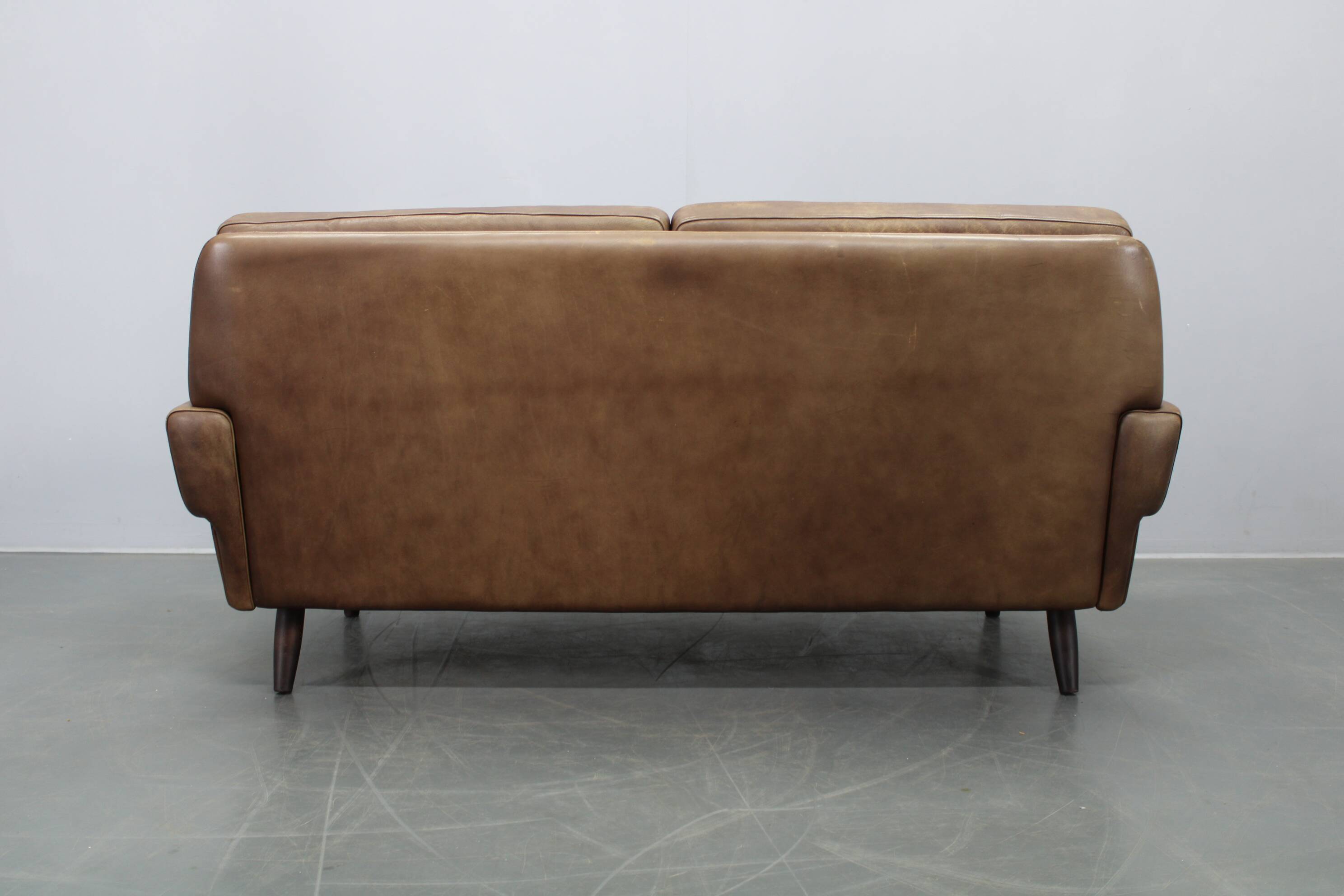 Mid-century Danish two-seat leather sofa by Svend Skipper, 1960s
