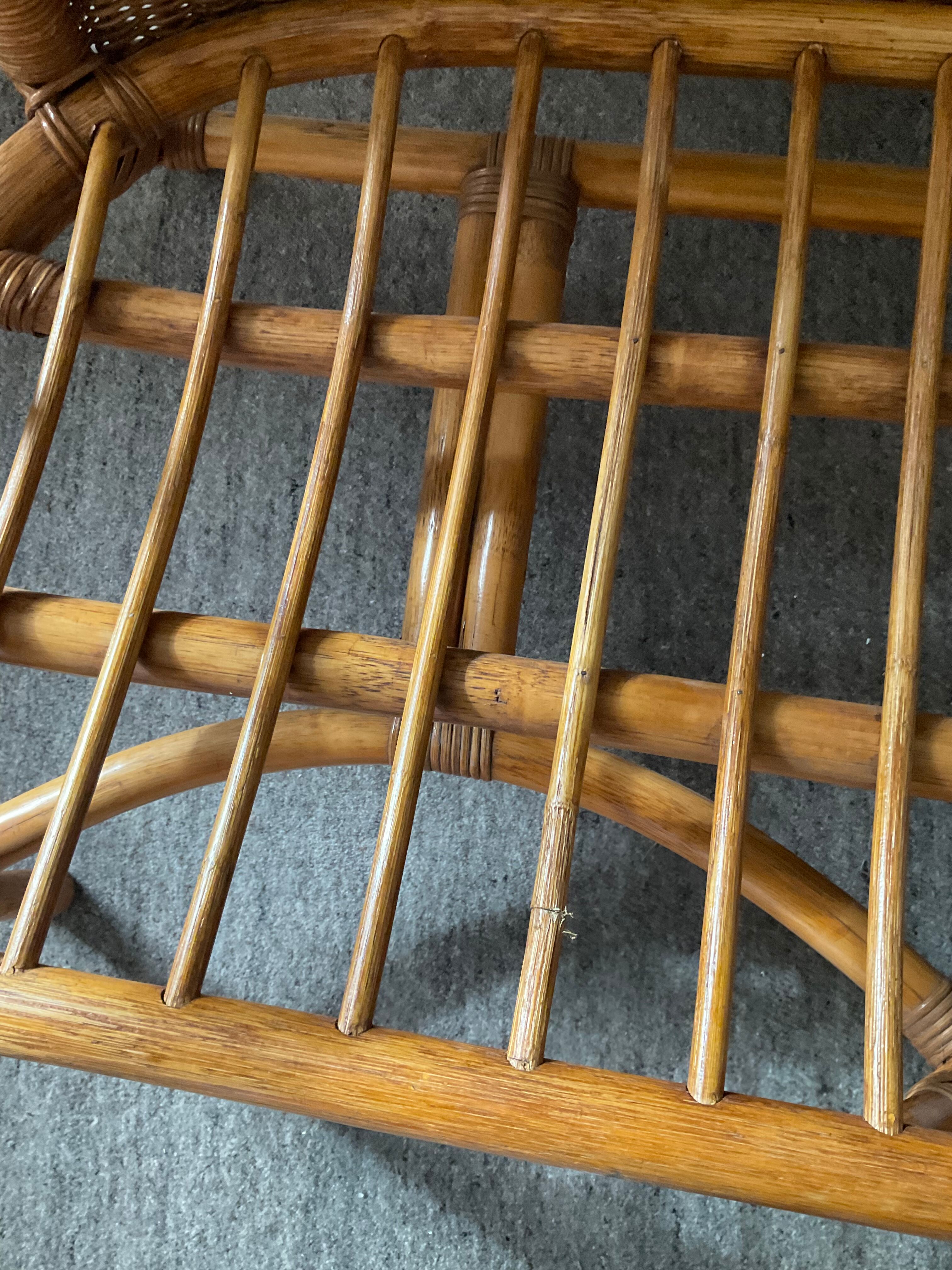 Vintage rattan sofa 60s-70s