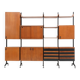 Teak bookshelf with four compartments, 1960s