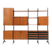 Teak bookshelf with four compartments, 1960s