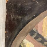 Huile sur panneau vintage