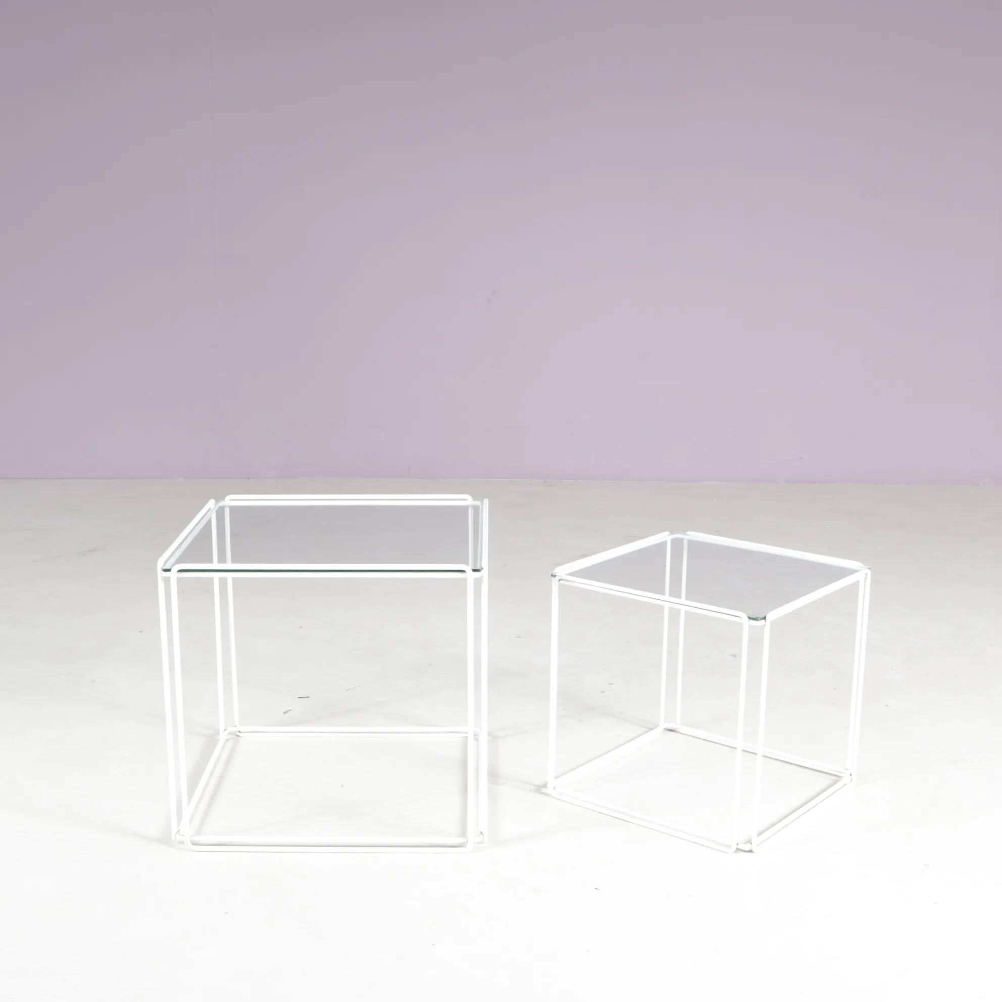 1960s pair of “Isocele” side tables by Max Sauze, France