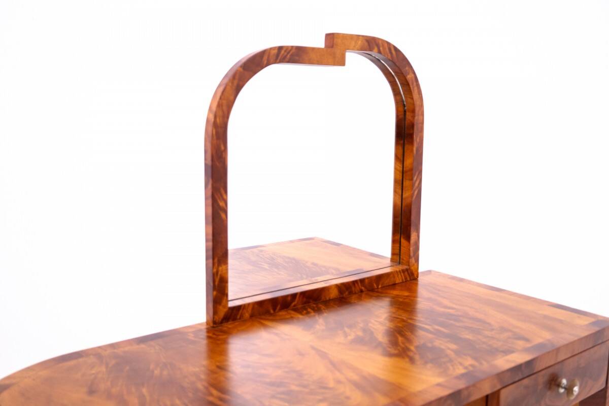 Art Deco Dressing Table and Chair, Poland, ca. 1950.