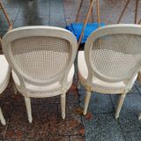 Beautiful set of six antique Louis XVI style chairs