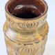 Vase vintage Scheurich années 60, décor Amsterdam jaune et brun