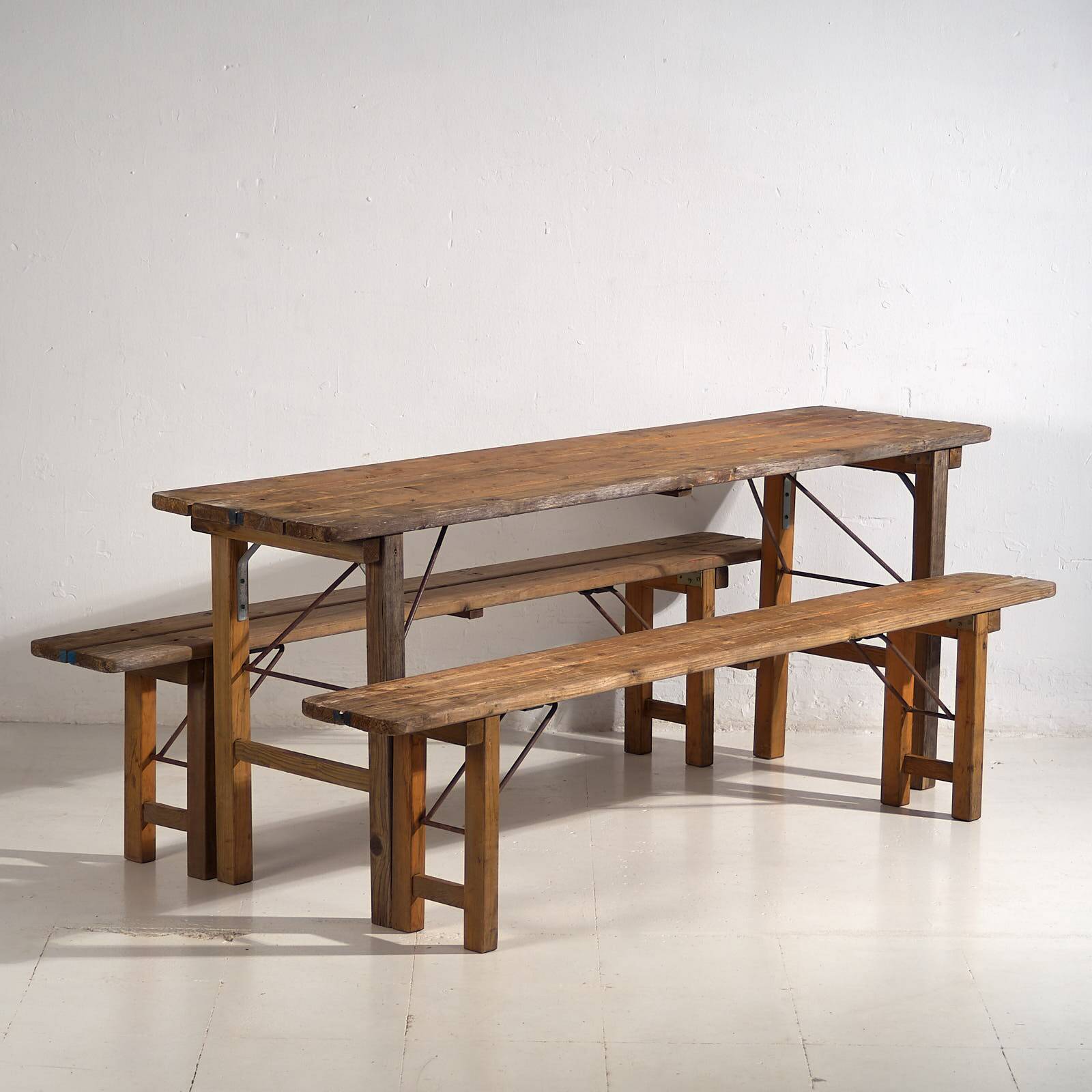 Outdoor table and bench set (c.1950)
