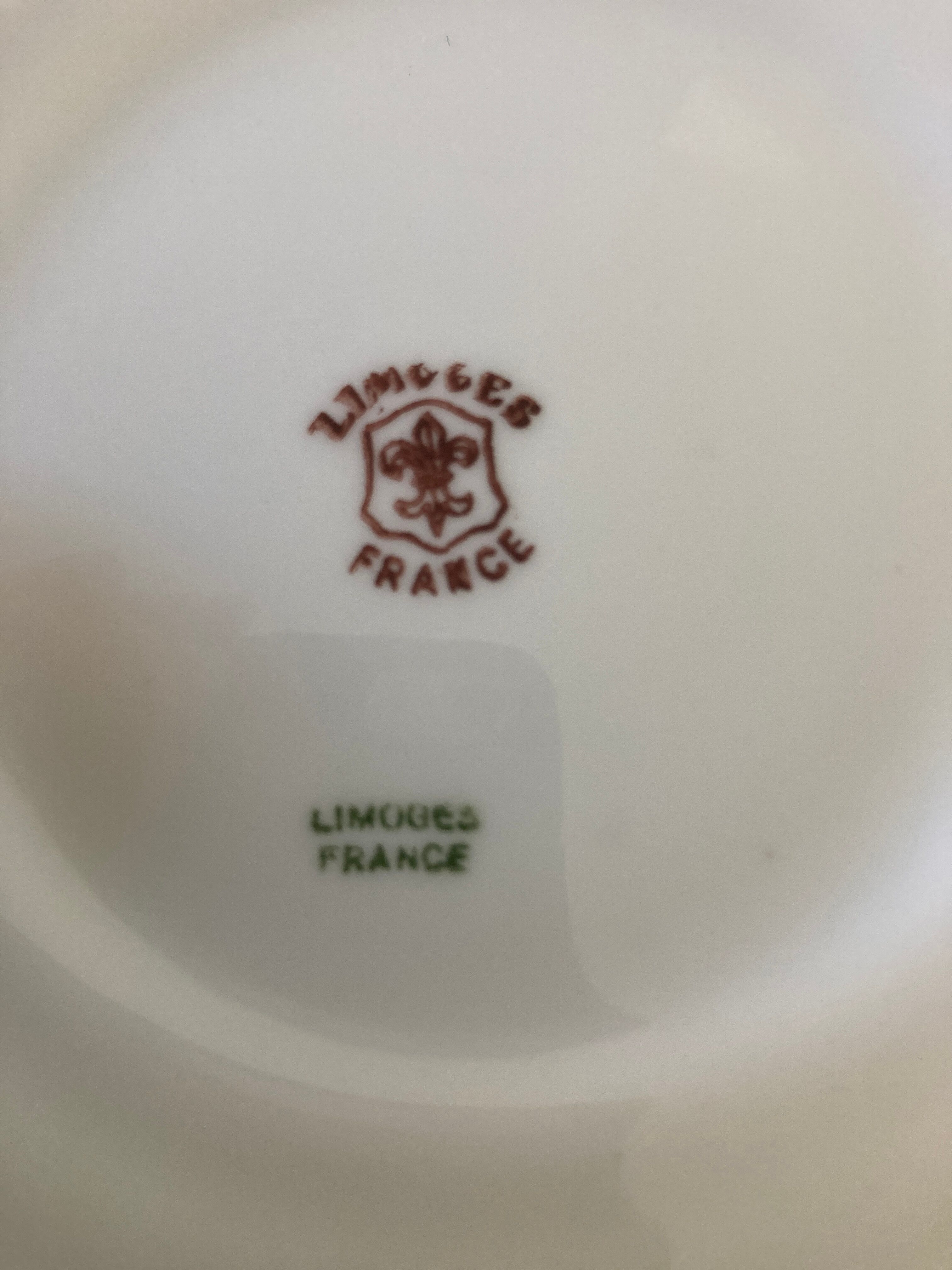 Limoges porcelain service with flowers