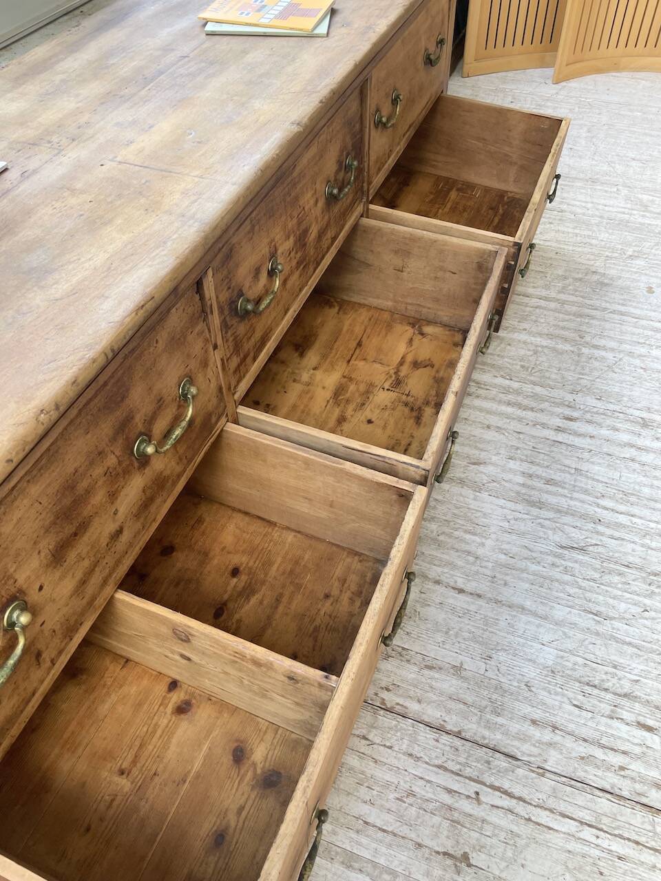 XXL walnut silk loom furniture from the 50s