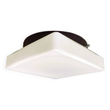 White  glass flush mount ceiling or wall lamp