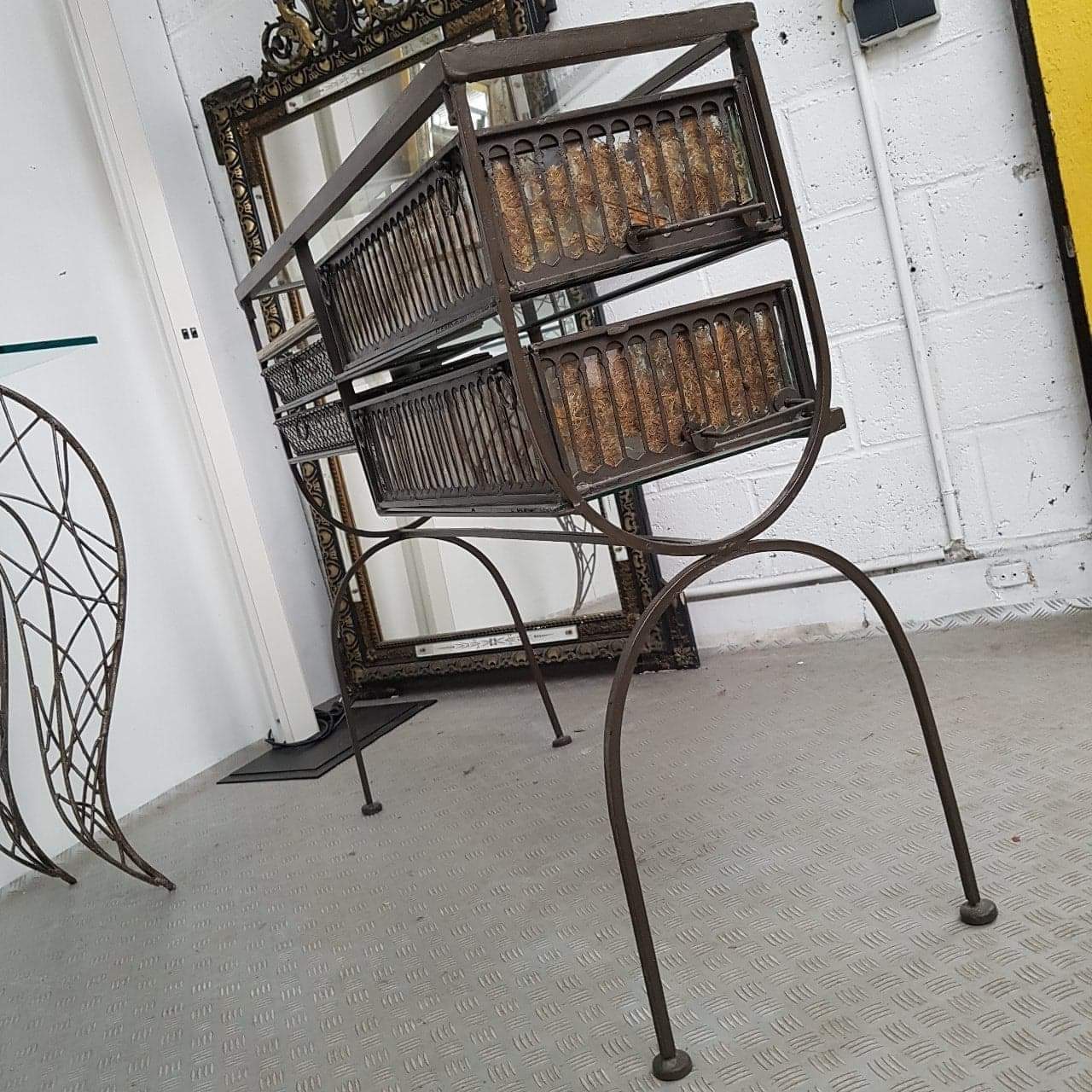 Vintage 20th century wrought iron console