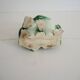Antique double frog vase in ceramic