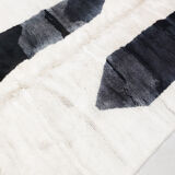 Moroccan Berber carpet m'rirt ecru with gray patterns 2,92x2,09m
