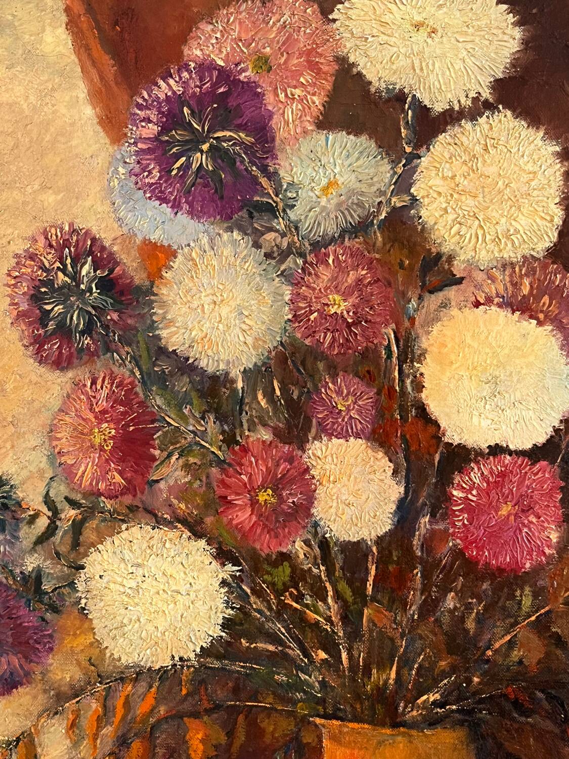Oil painting bouquet of flowers