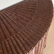 Vintage Console Wicker Trompe-l’Œil  Skirted Ghost Table