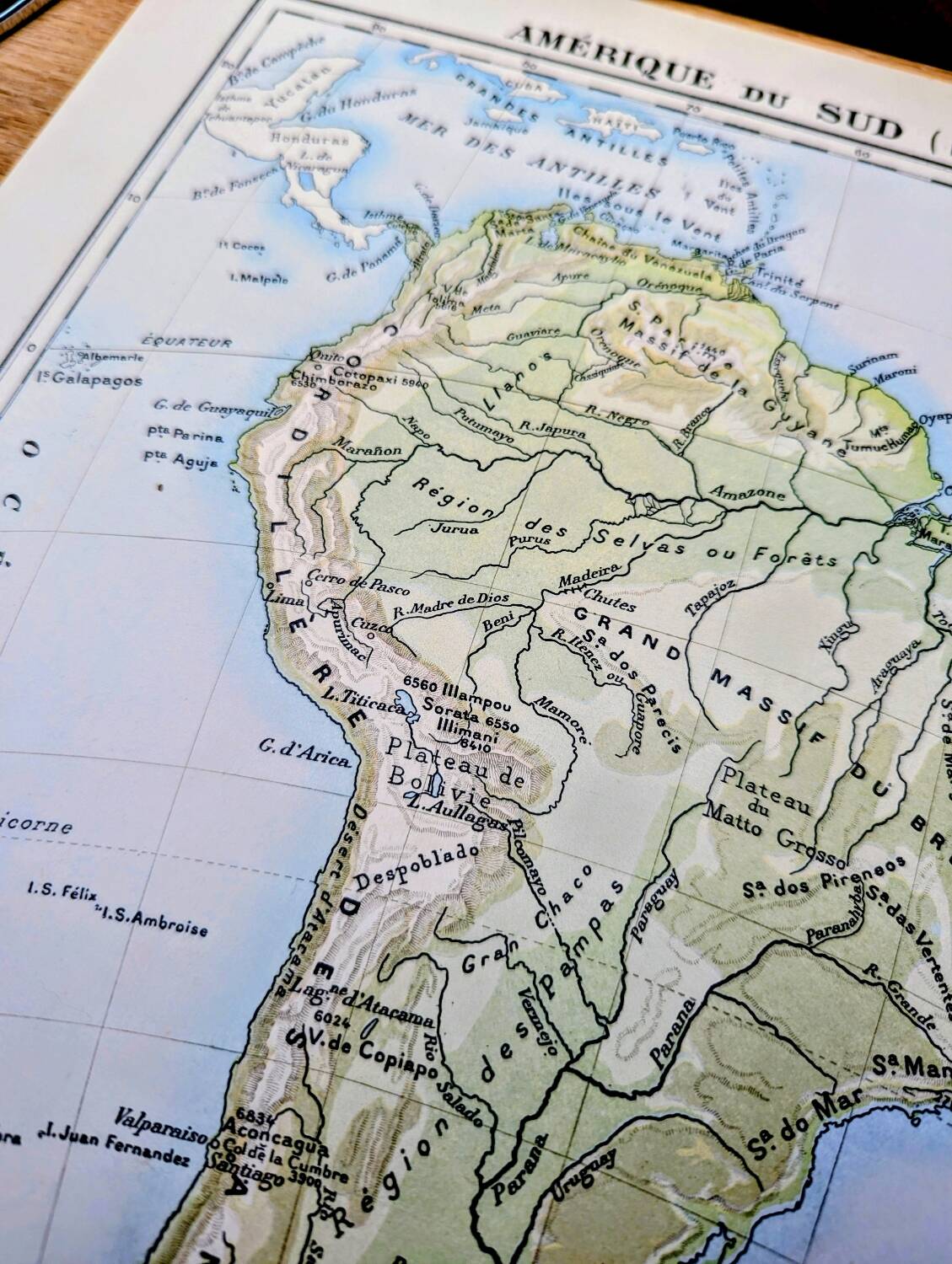 Printed in 1900, South America.