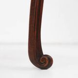 Elegant antique French card table in wood with 2 drawers, ca. 1900