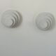 Pair of vintage wall lights, matte white metal, France, 1980.