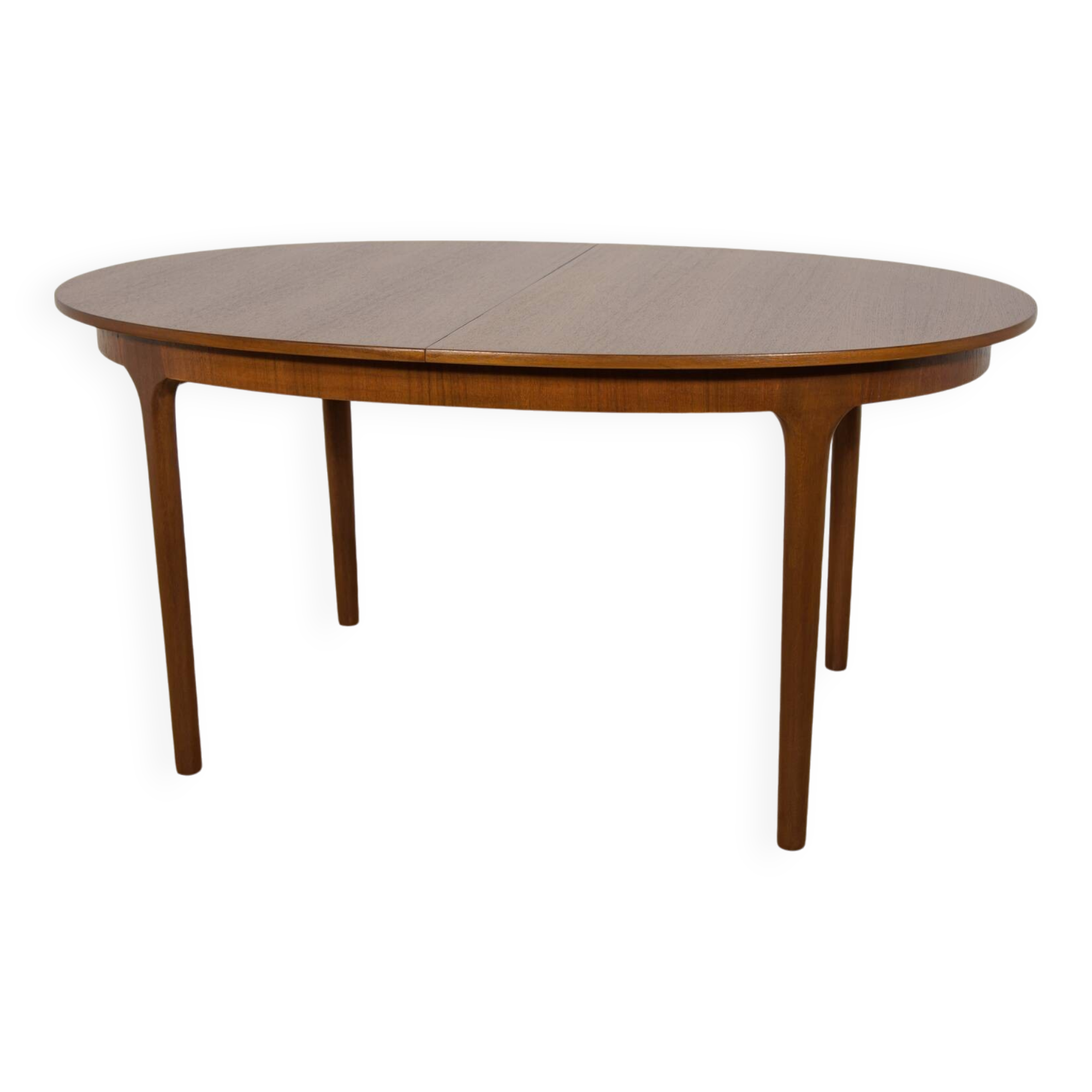 Mid-Century Oval Extendable Teak Dining Table from McIntosh, 1960s